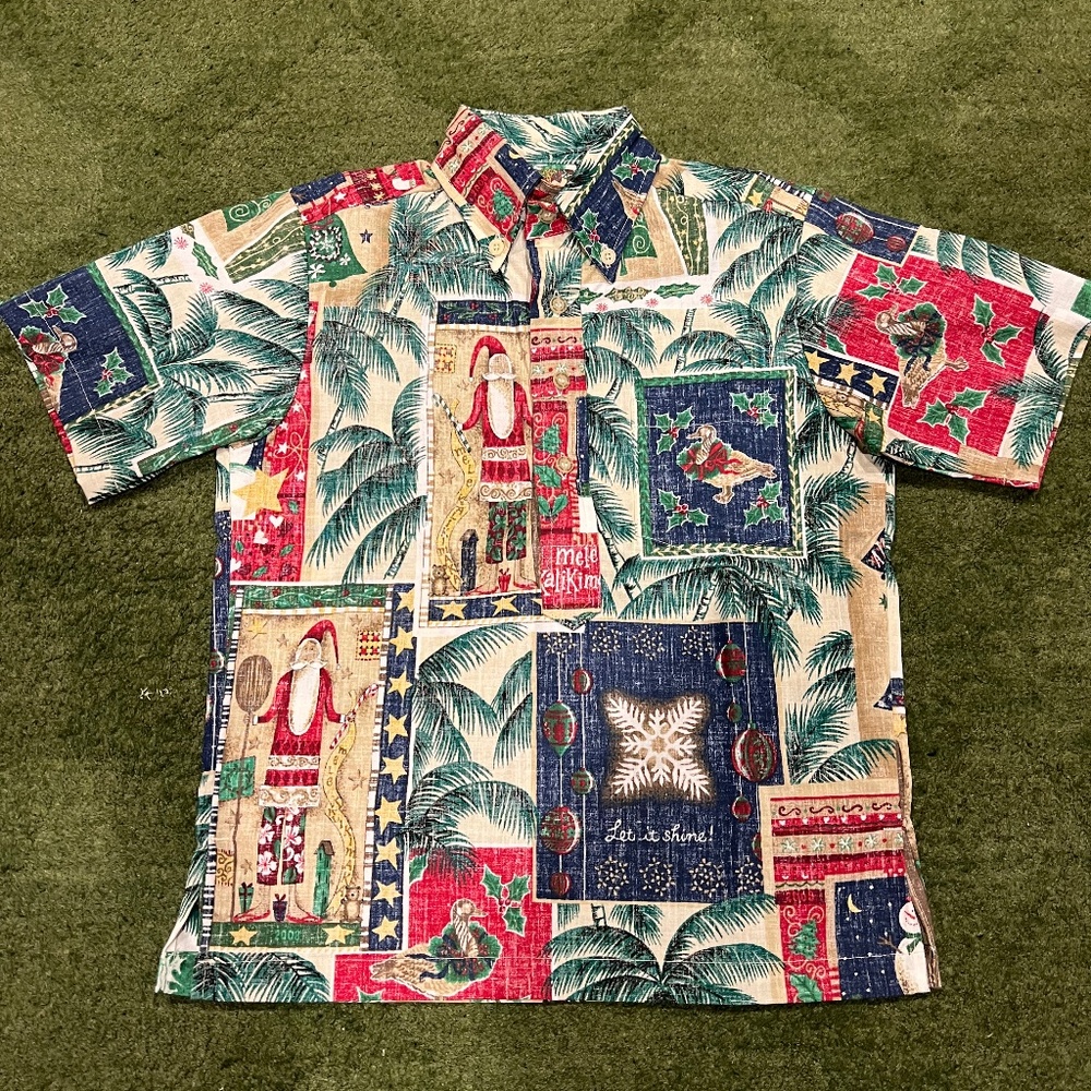 VTG Kids Reyn Spooner Mele Kalikimaka 2008 Limited Christmas Hawaiian Shirt